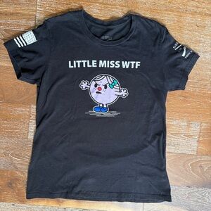 Grunt Style Little Miss WTF Women’s Black Tee Shirt T-shirt Top / Size XXL